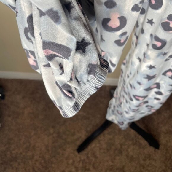 Jaclyn Intimates Roudelain Cozy Luxe Printed Top & Jogger Pants Set Loungewear L - Picture 6 of 13